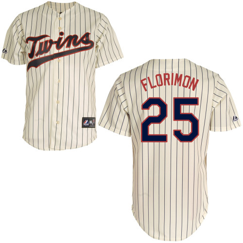 Pedro Florimon #25 mlb Jersey-Minnesota Twins Women's Authentic Alternate 3 White Baseball Jersey